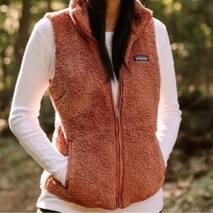 Patagonia Los Gatos century pink teddy women’s layering fleece vest m medium